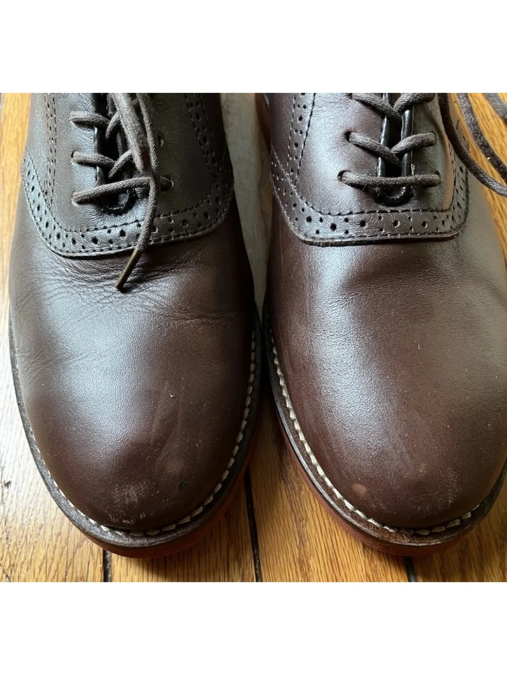G.H. Bass & Co. Burlington Saddle Oxford Shoes Men’s 9.5D Brown on Brown